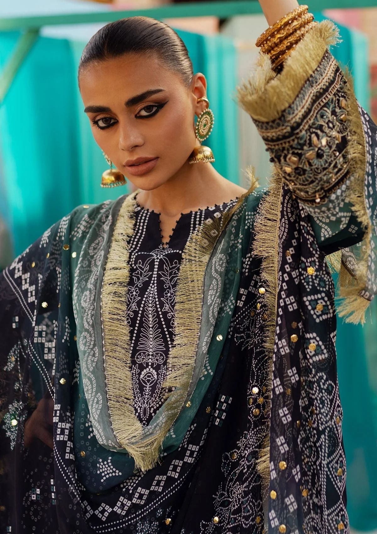 Lawn Collection - Nureh - Bazaar - Hand Embellished - NS24#129 - Official Nureh - Agha Fabrics UK