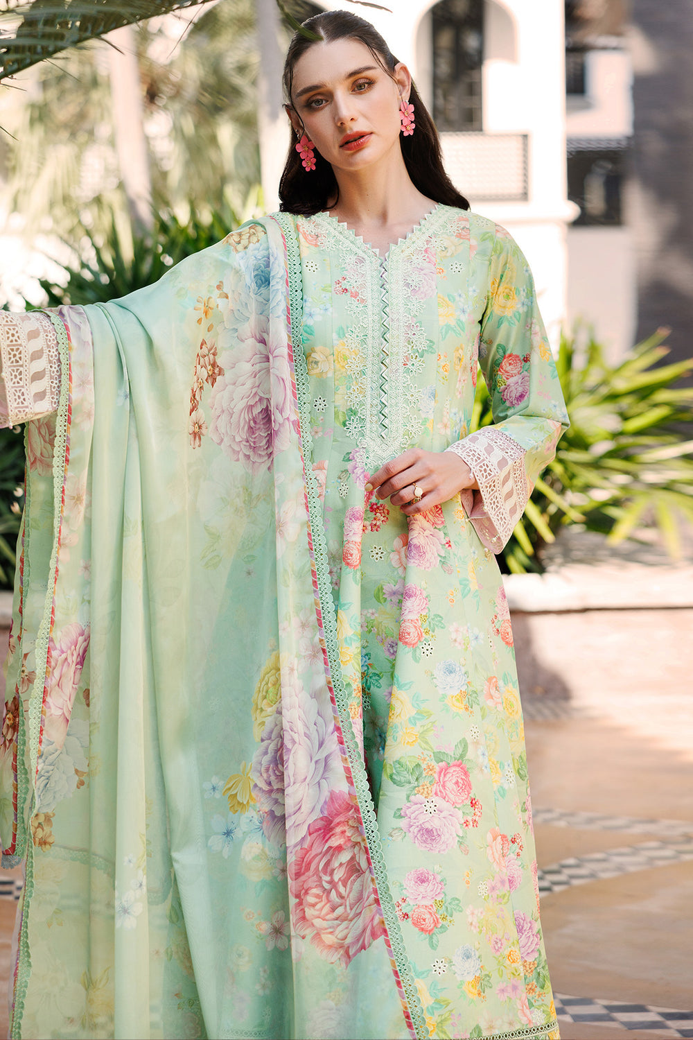 Farasha | Printed Essentials | Mint Dew