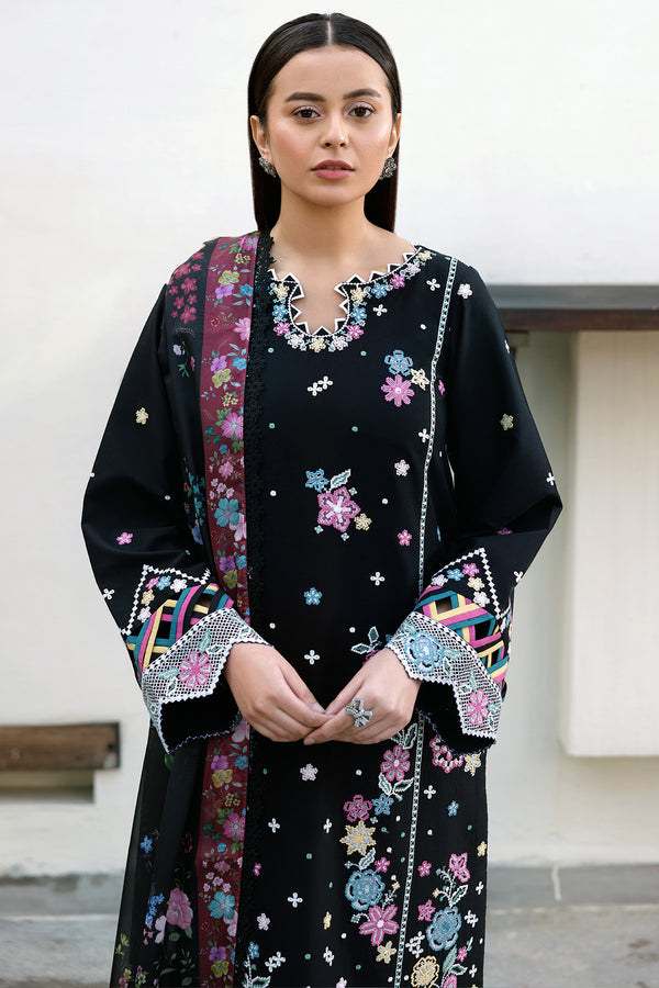 Farasha | Summer Weaves Embroidered Lawn | Ember Shadow