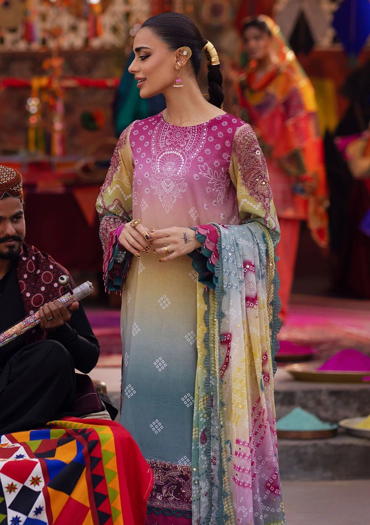 Lawn Collection - Nureh - Bazaar - Hand Embellished - NS24#134 - Official Nureh - Agha Fabrics UK