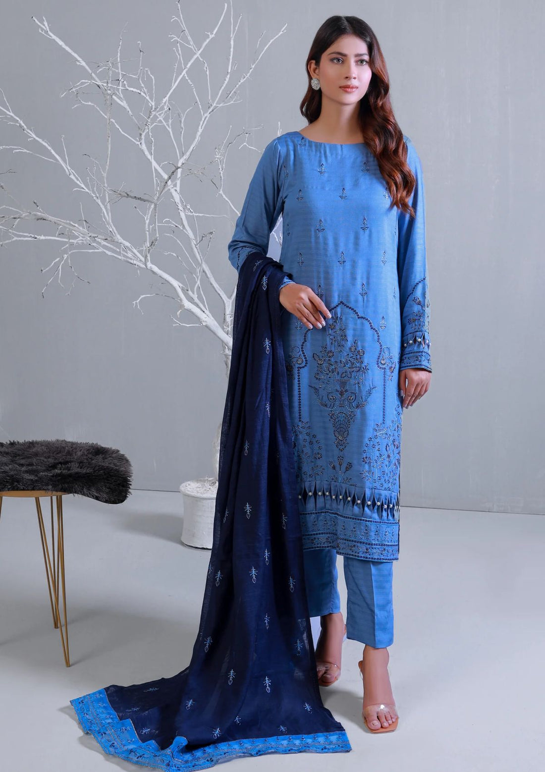 Winter Collection - Almish - Unstitched 24 - D#591 - Bita - Official Almish - Agha Fabrics UK