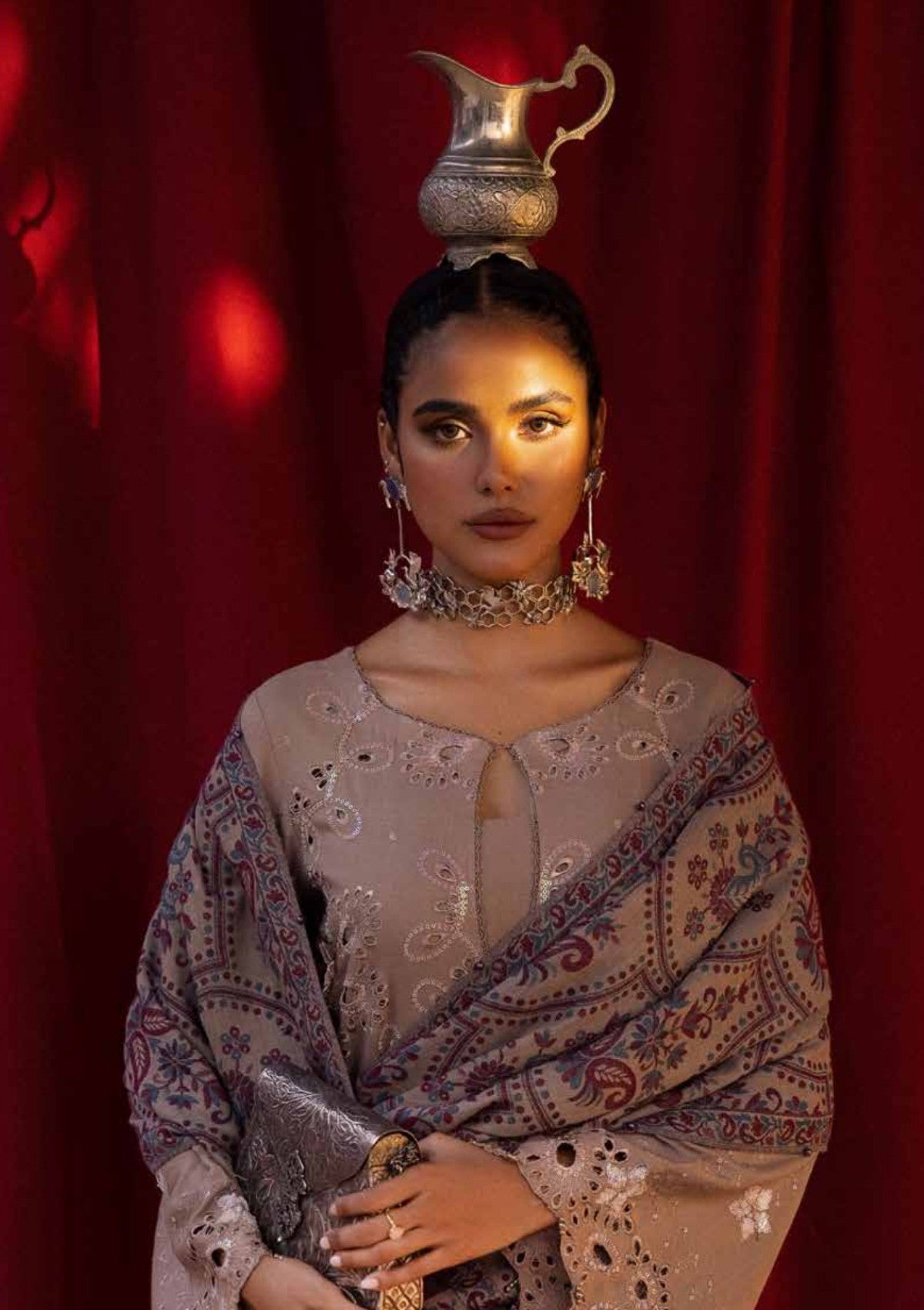 Winter Collection - Nureh - Exclusive - Luxury Shawl - NEL24#62 - Official Nureh - Agha Fabrics UK