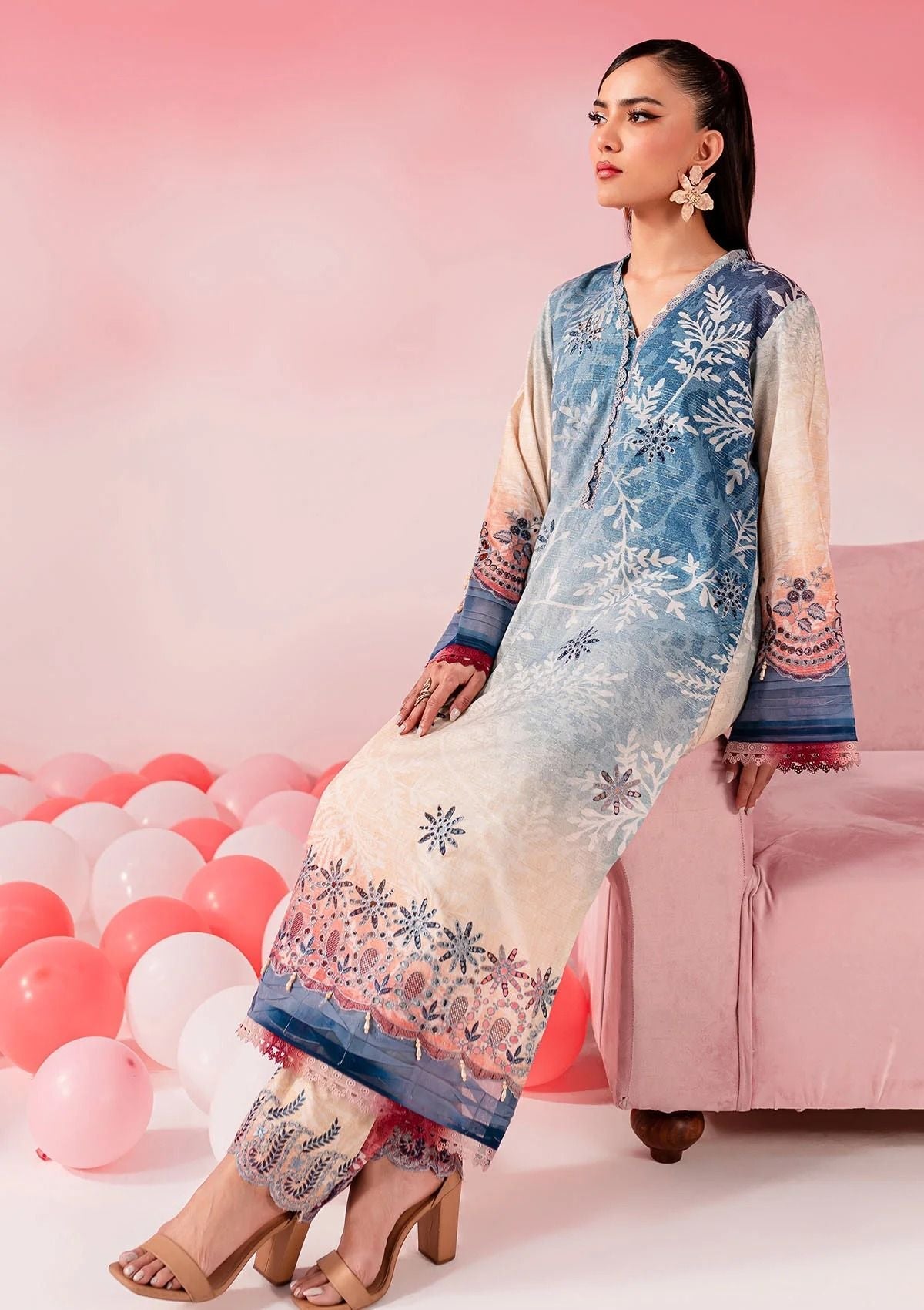 Lawn Collection - Nureh - Ballerina 24 - NU2#146 - Official Nureh - Agha Fabrics UK