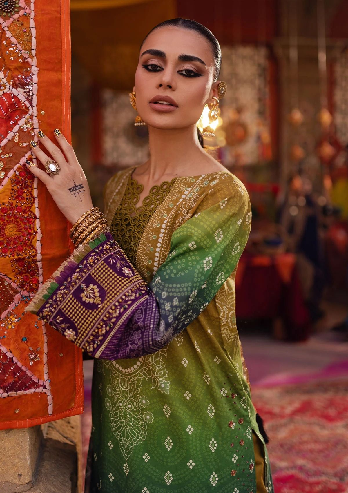 Lawn Collection - Nureh - Bazaar - Hand Embellished - NS24#132 - Official Nureh - Agha Fabrics UK