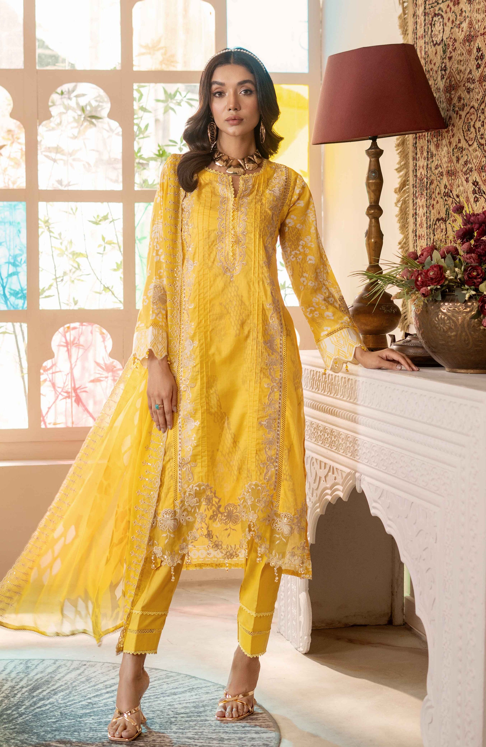 Al Zohaib | Sunshine Bloom Premium Lawn 25 | SBP-25-06 - Official Al Zohaib - Agha Fabrics UK