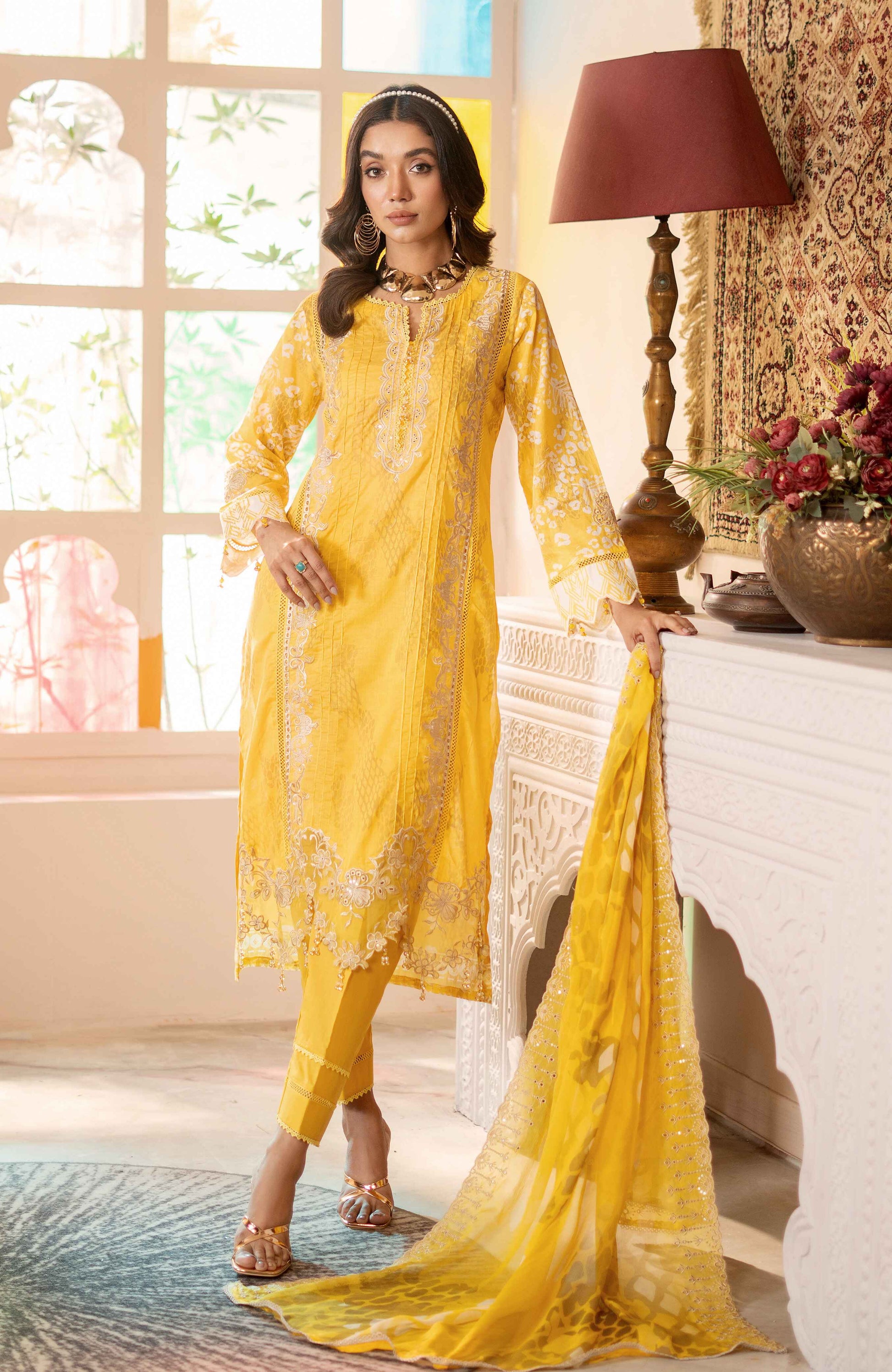 Al Zohaib | Sunshine Bloom Premium Lawn 25 | SBP-25-06 - Official Al Zohaib - Agha Fabrics UK