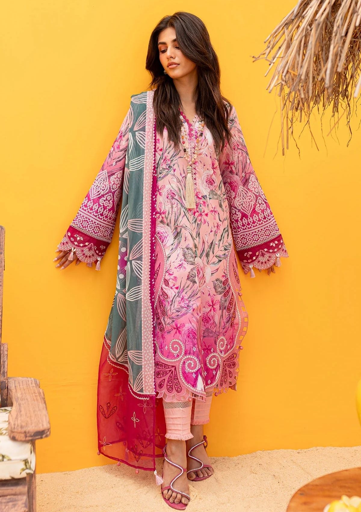 Lawn Collection - Nureh - Gardenia - Embroidered 24 - NS#135 - Official Nureh - Agha Fabrics UK