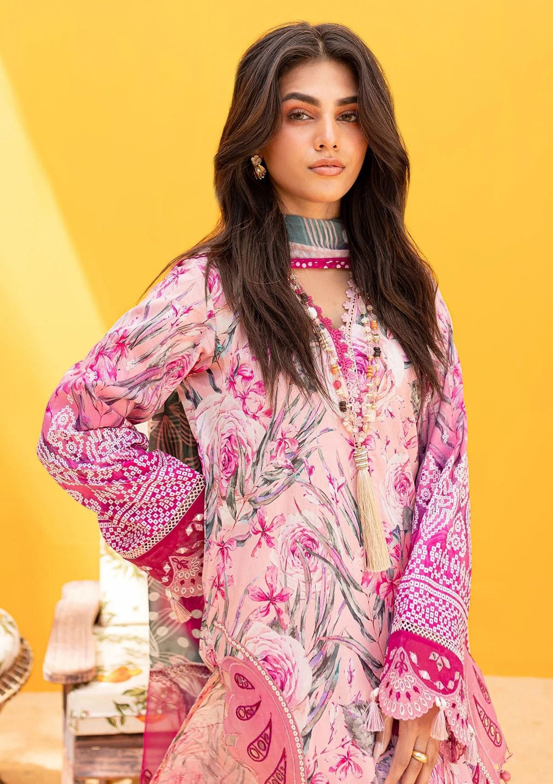 Lawn Collection - Nureh - Gardenia - Embroidered 24 - NS#135 - Official Nureh - Agha Fabrics UK