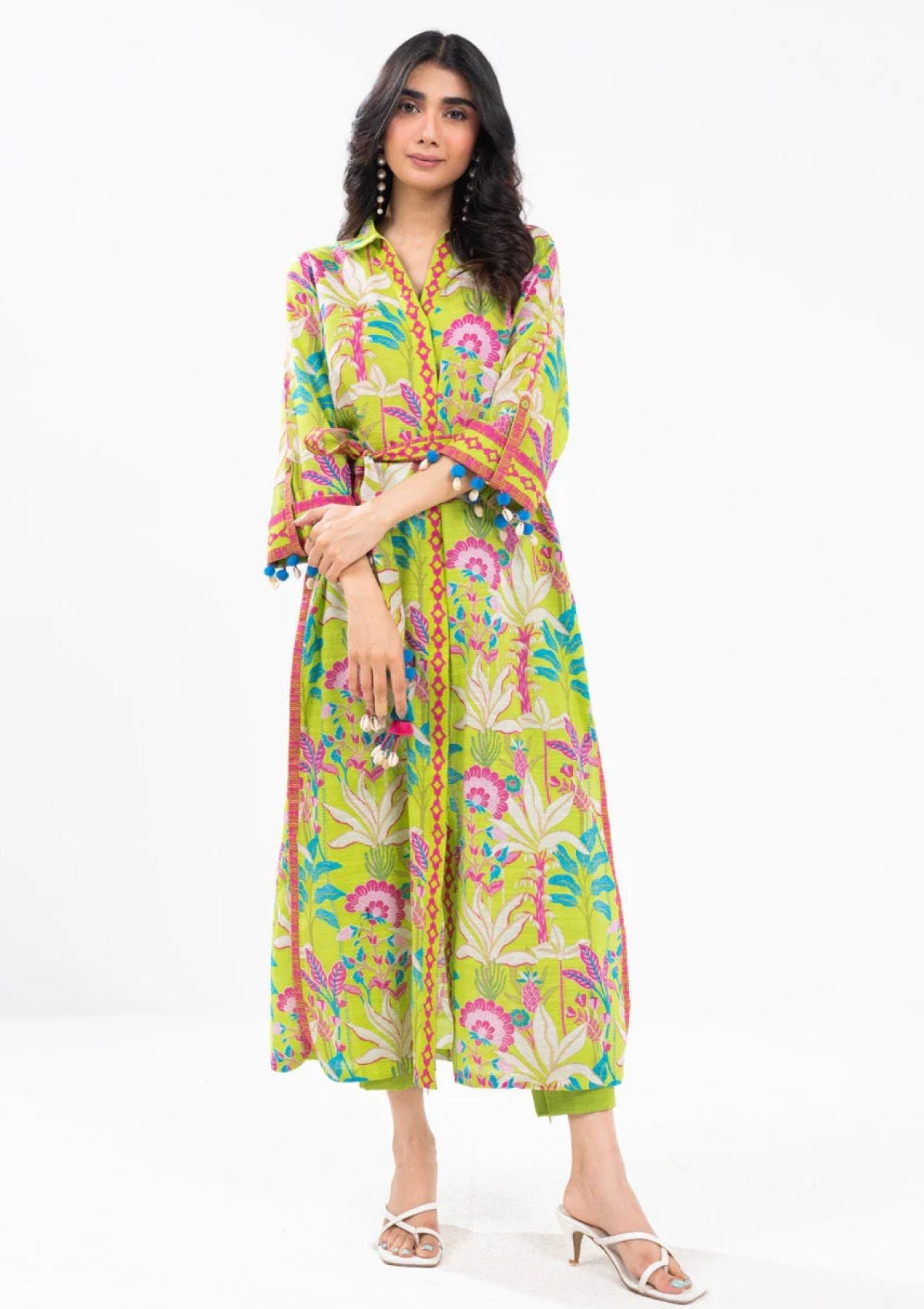 Winter Collection - Al Karam - Unstitched 24 - FW-61-24-F GREEN - Official Al Karam - Agha Fabrics UK