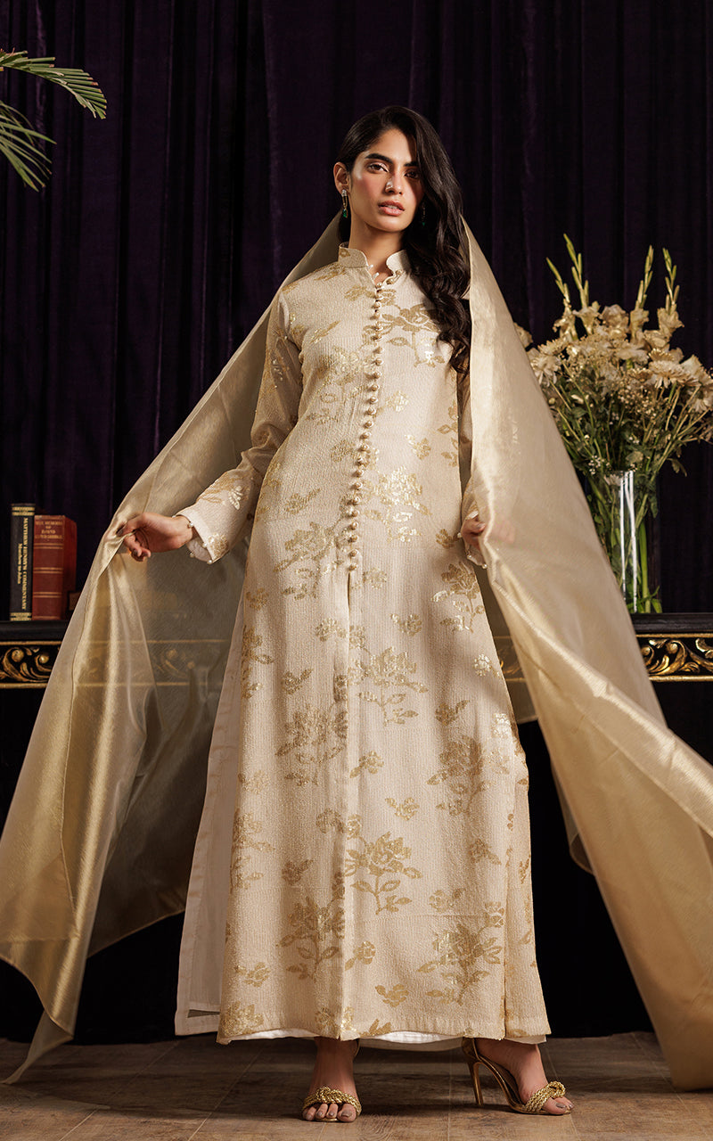 Threads and Motifs | Formal Dresses 25 | Chiffon Embroidered Jacket with Embroidered Trouser