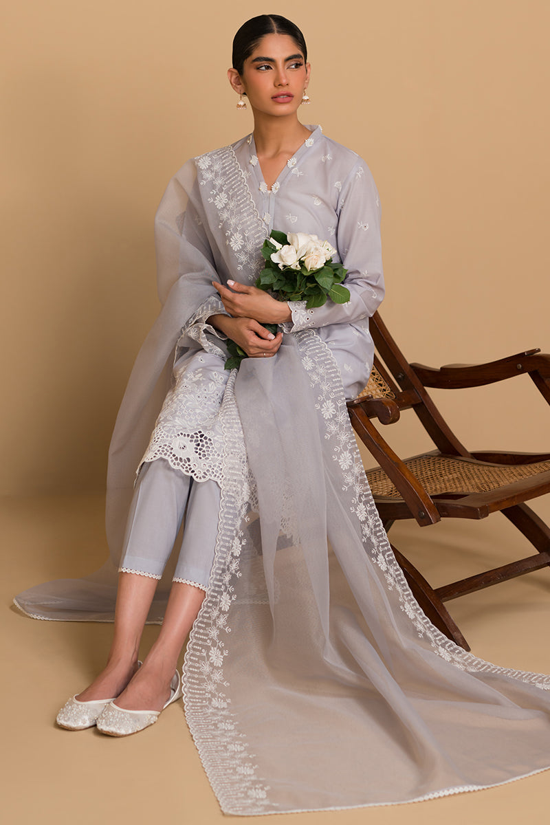 Cross Stitch | Chikankari Lawn Collection | P-05 - Official Cross Stitch - Agha Fabrics UK