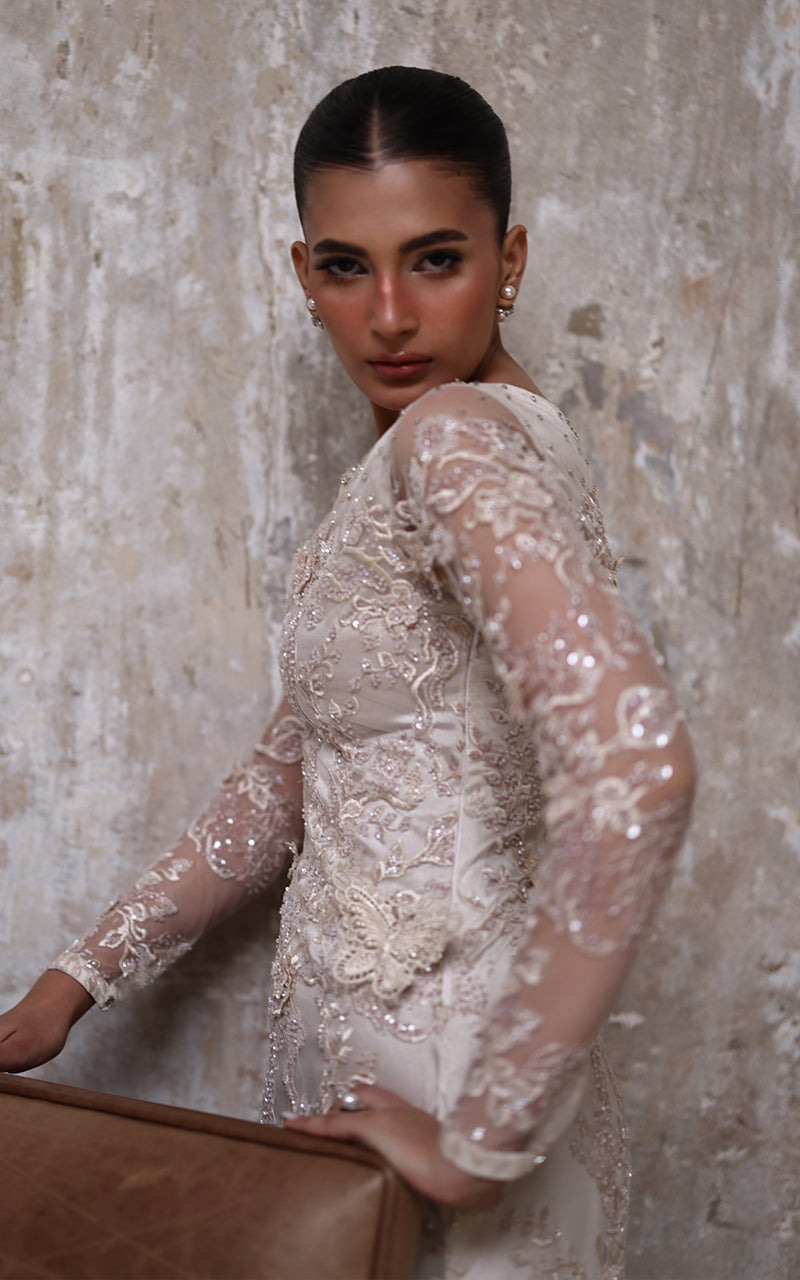 Threads and Motifs | Formal Dresses 25 | Net Embroidered Dress
