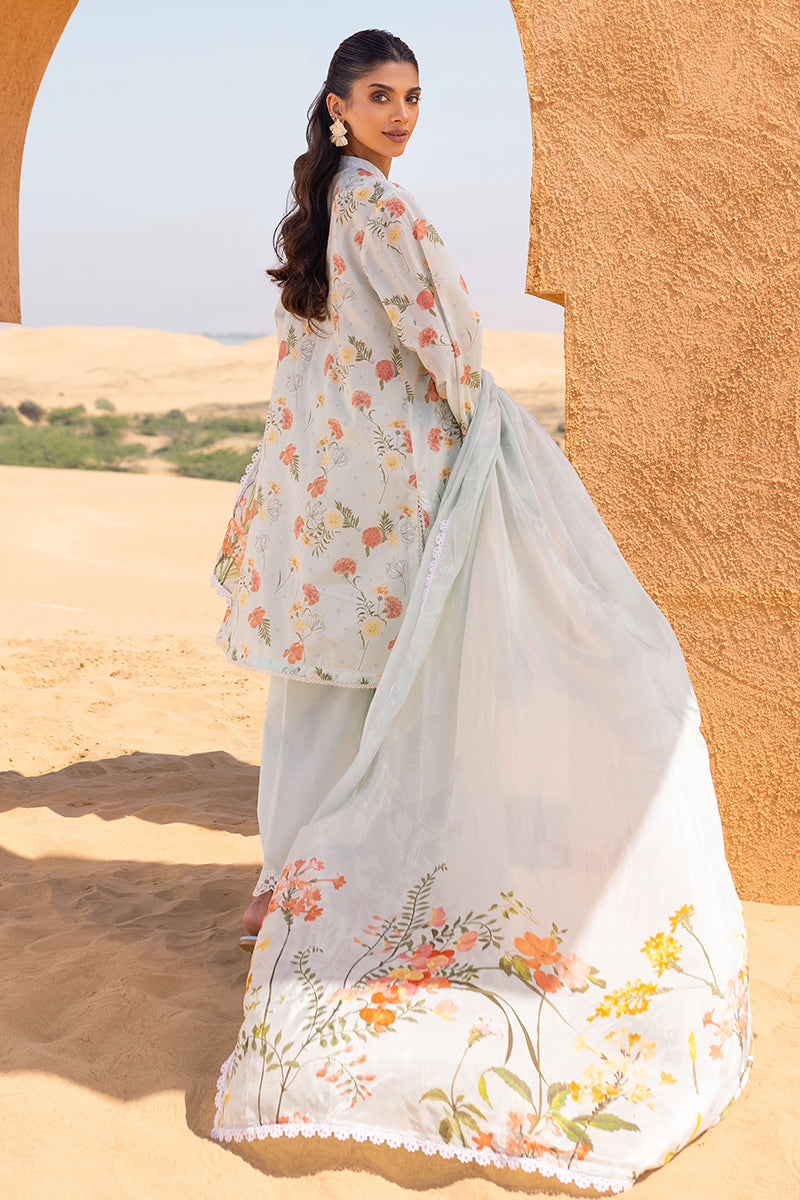 Cross Stitch | Eid Lawn 24 | AQUA GLAZE - Official Cross Stitch - Agha Fabrics UK