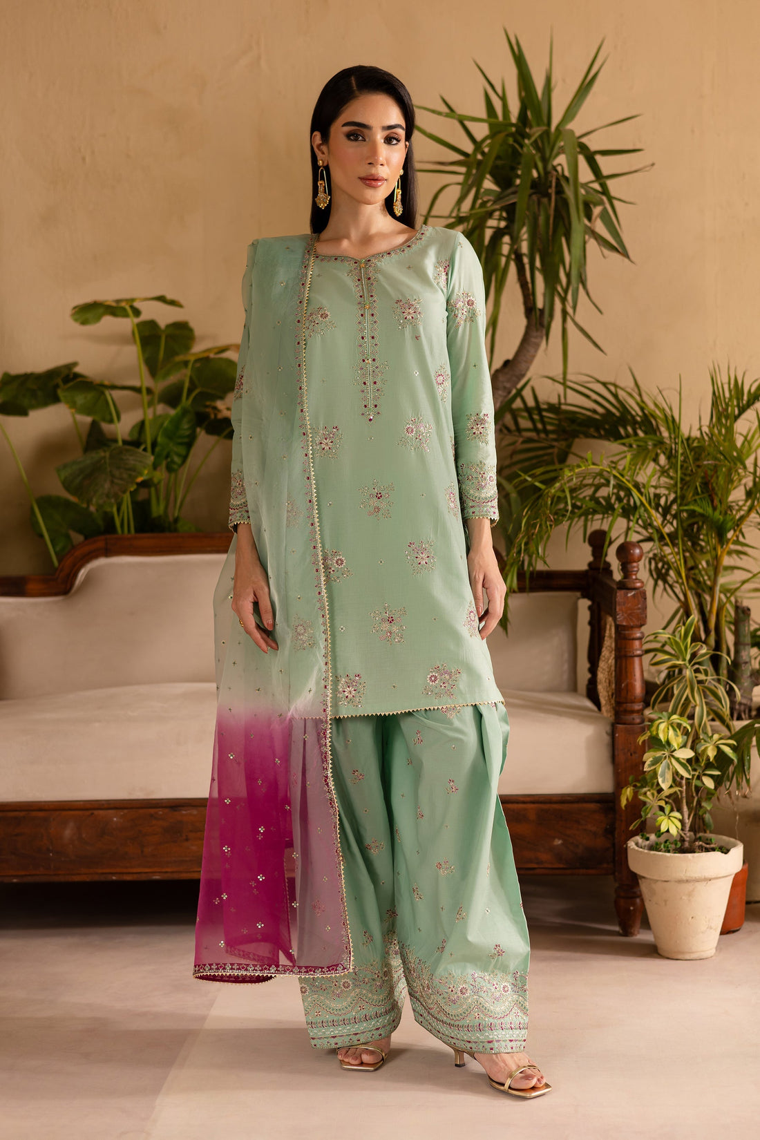 Batik | Nyra Embroidered Summer Solids | Amawas - Official Batik - Agha Fabrics UK