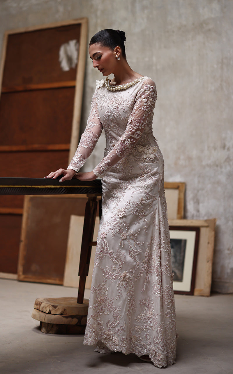 Threads and Motifs | Formal Dresses 25 | Net Embroidered Dress