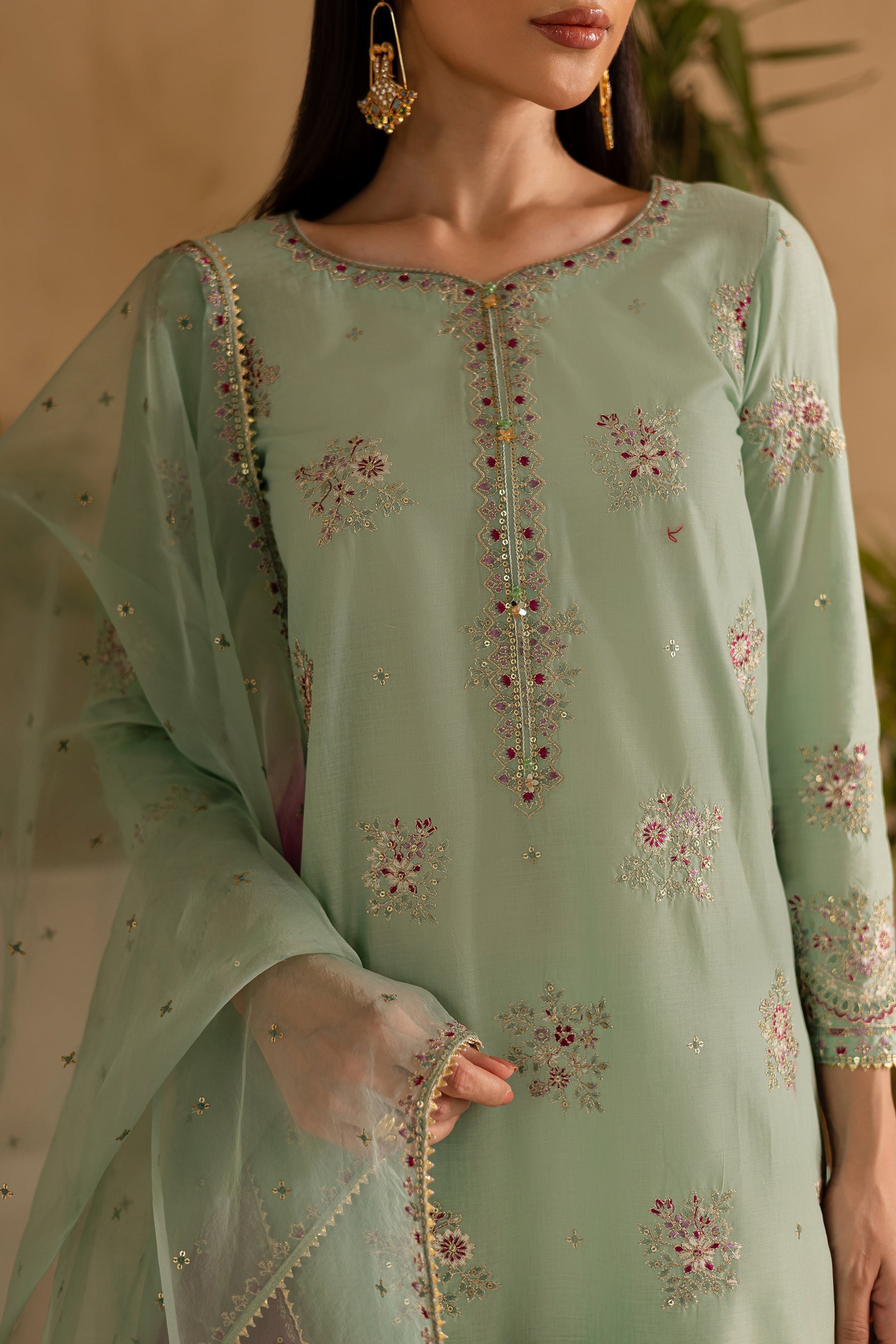 Batik | Nyra Embroidered Summer Solids | Amawas - Official Batik - Agha Fabrics UK