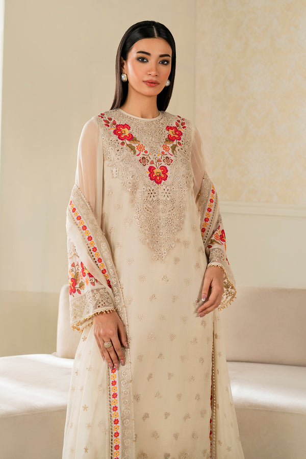 Baroque | Luxury Pret 25 | EMBROIDERED CHIFFON PR-1145 - Official Baroque - Agha Fabrics UK