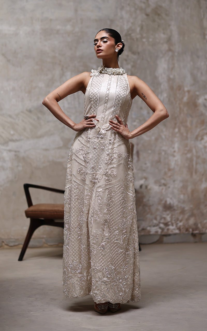 Threads and Motifs | Formal Dresses 25 | Net Embroidered Dress