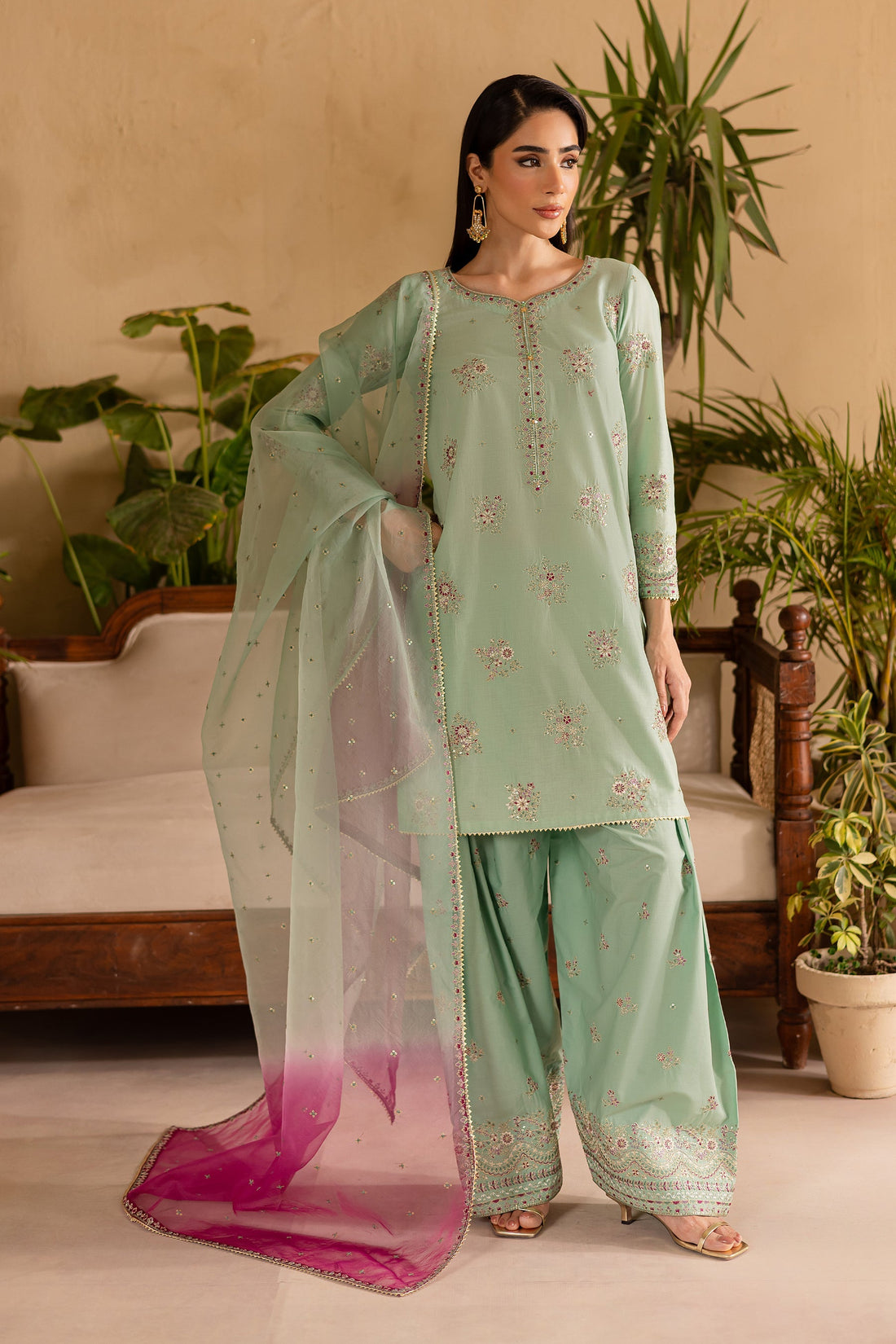 Batik | Nyra Embroidered Summer Solids | Amawas - Official Batik - Agha Fabrics UK