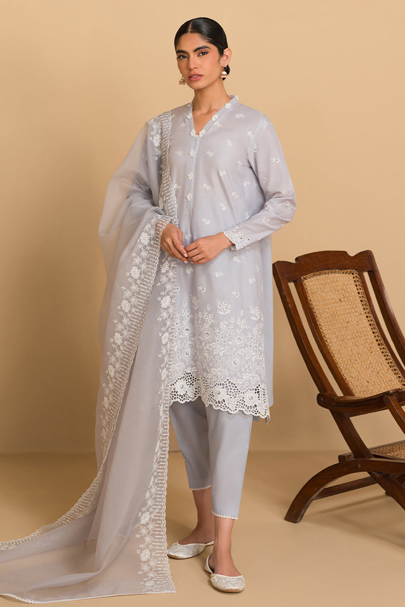 Cross Stitch | Chikankari Lawn Collection | P-05 - Official Cross Stitch - Agha Fabrics UK