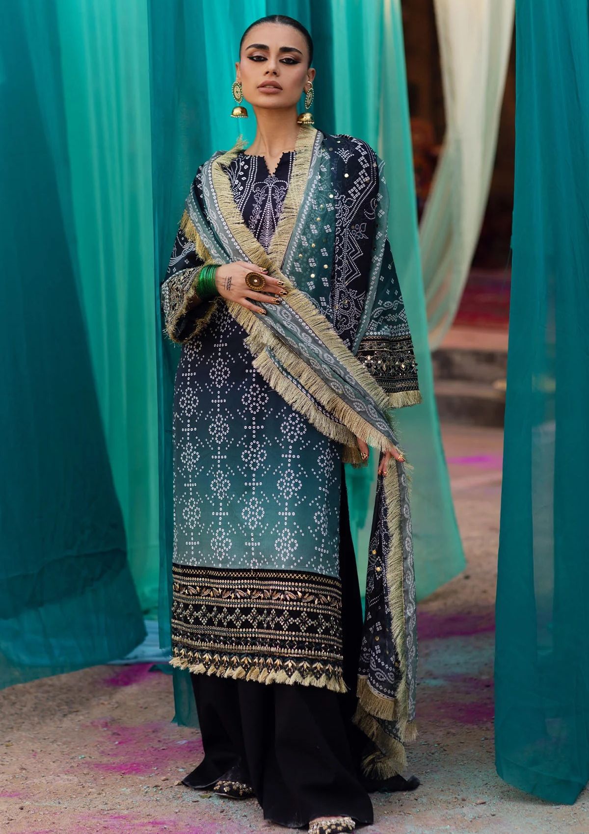 Lawn Collection - Nureh - Bazaar - Hand Embellished - NS24#129 - Official Nureh - Agha Fabrics UK