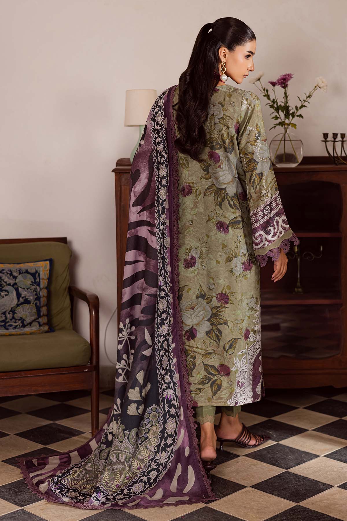 Nureh | Linen Jacquard | SP-191 - Official Nureh - Agha Fabrics UK