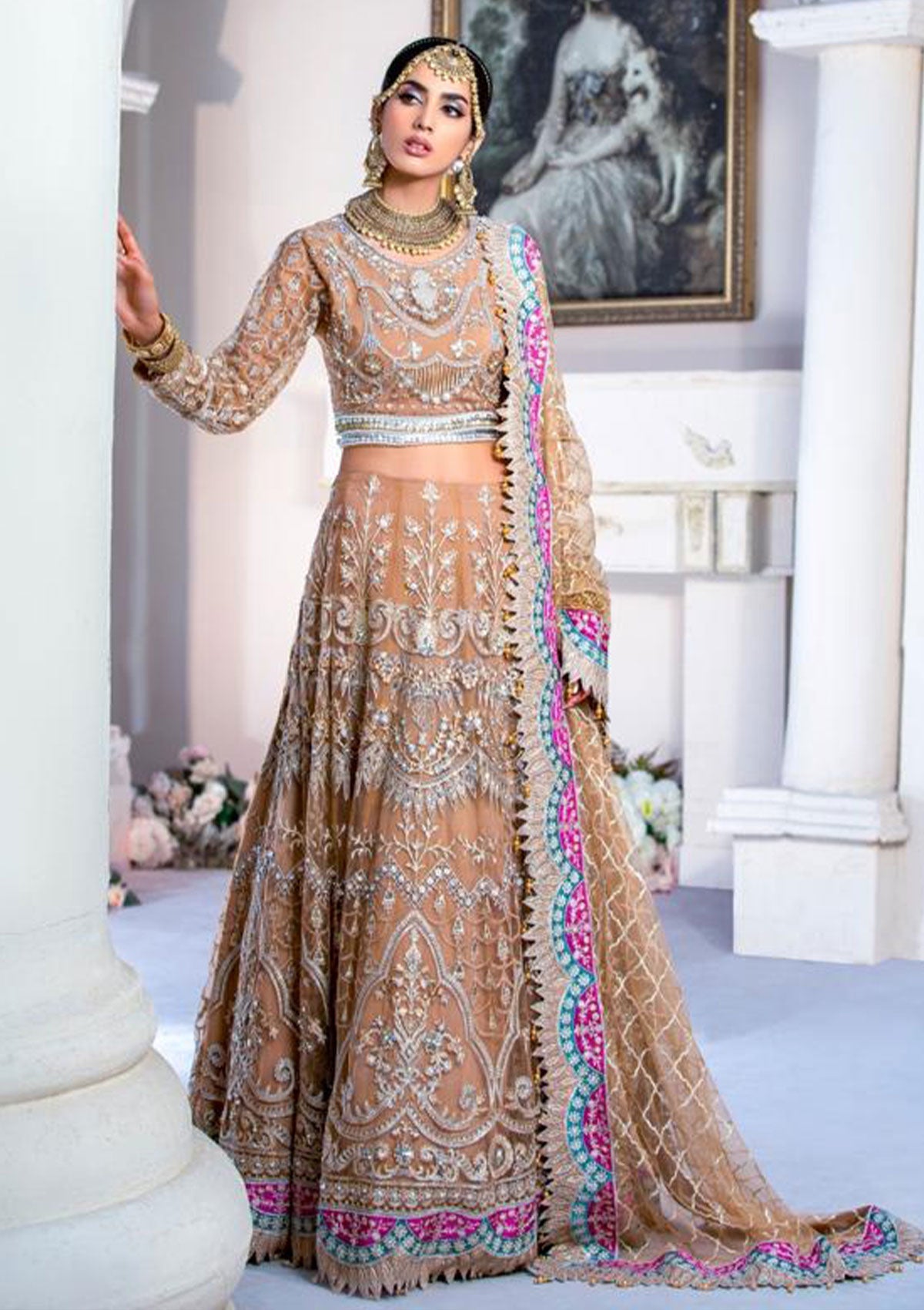 Formal Collection - Rubaaiyat - Handwork Wedding 23 - Freesia - D#06 - Official Rubaaiyat - Agha Fabrics UK