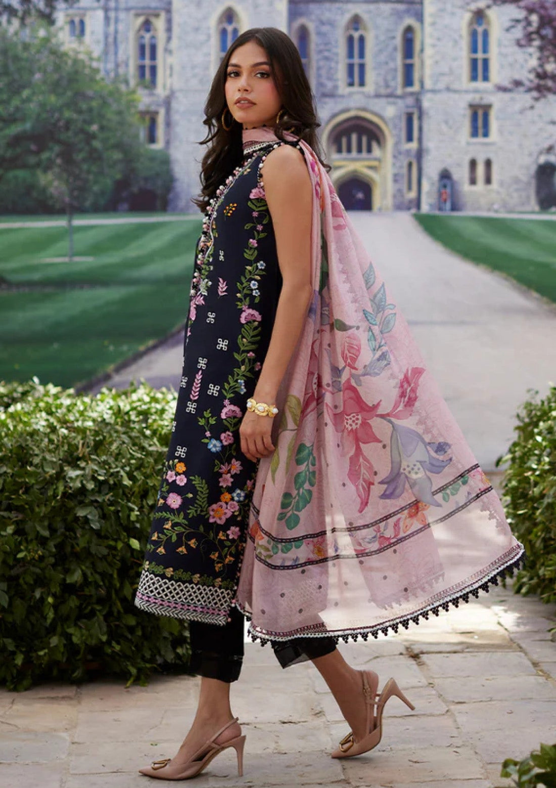 Lawn - Mina Hasan - Unstitched Chikankari 25 - Sasha