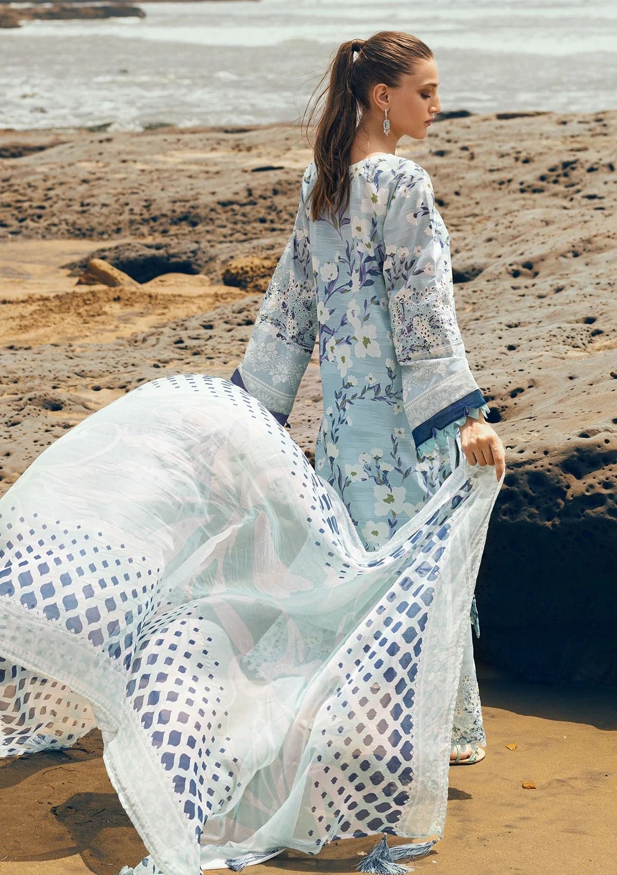 Lawn Collection - Nureh - Gardenia - Chikenkari - NG24#151 - Official Nureh - Agha Fabrics UK