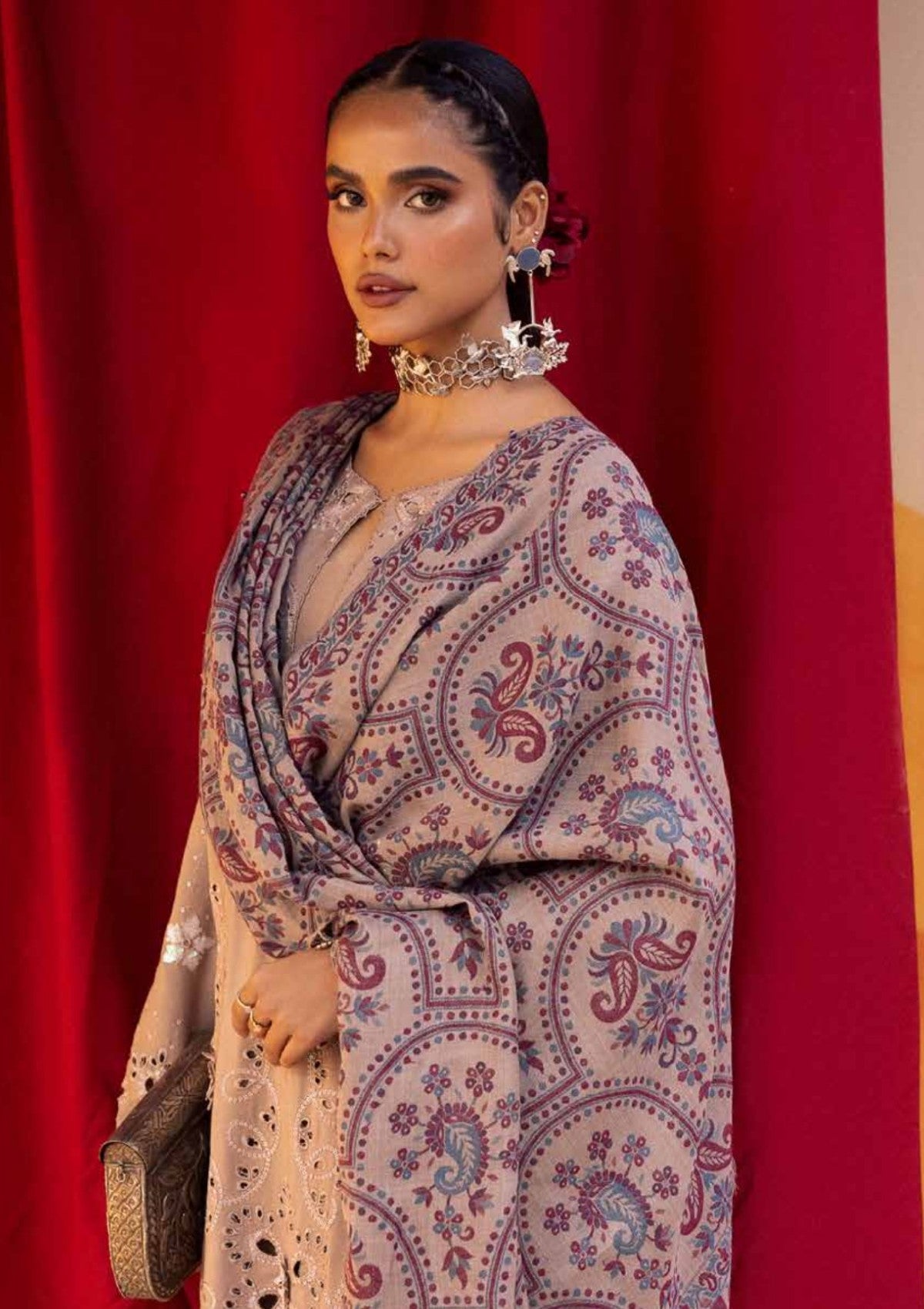 Winter Collection - Nureh - Exclusive - Luxury Shawl - NEL24#62 - Official Nureh - Agha Fabrics UK