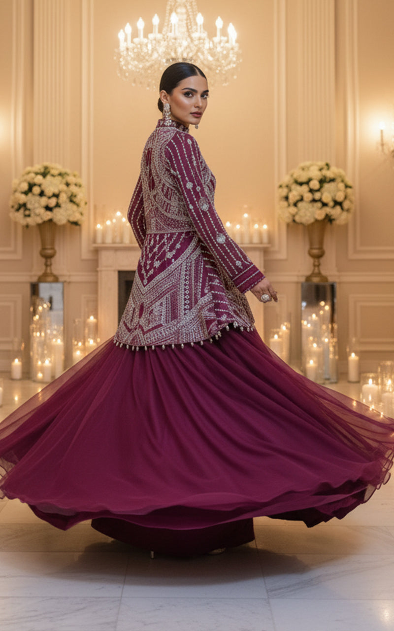 Threads and Motifs | Formal Dresses 25 | EMBROIDERED PEPLUM WITH SKIRT