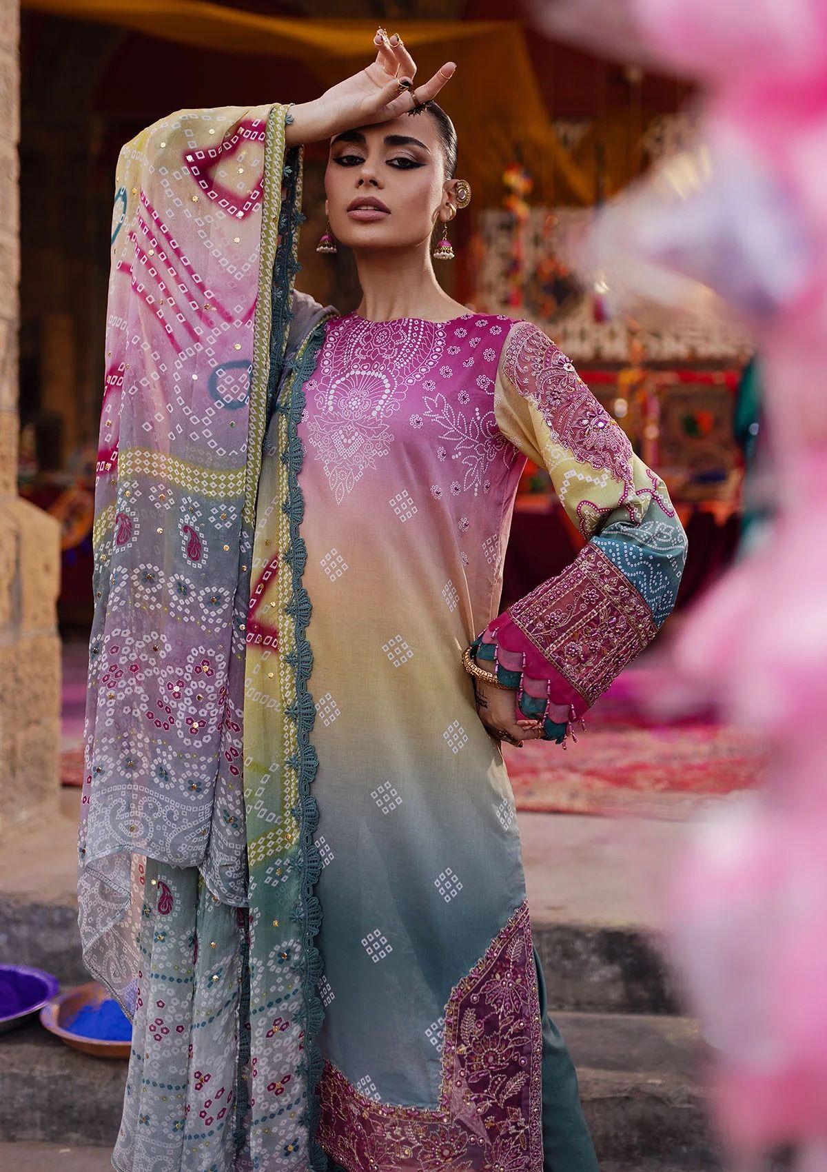 Lawn Collection - Nureh - Bazaar - Hand Embellished - NS24#134 - Official Nureh - Agha Fabrics UK