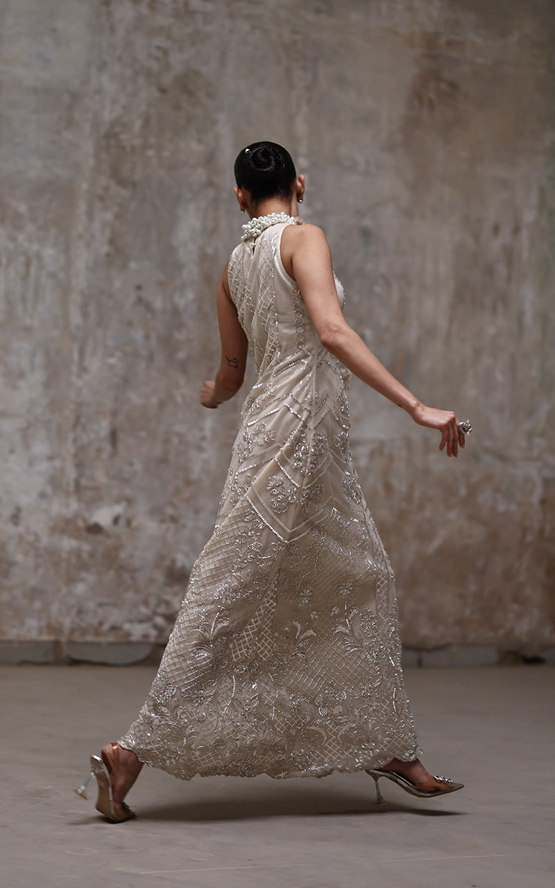 Threads and Motifs | Formal Dresses 25 | Net Embroidered Dress