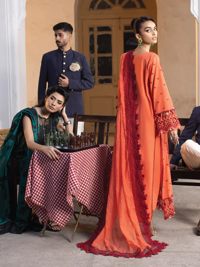 Faiza Faisal | Maya Luxury Lawn | Paula - Official Faiza Faisal - Agha Fabrics UK