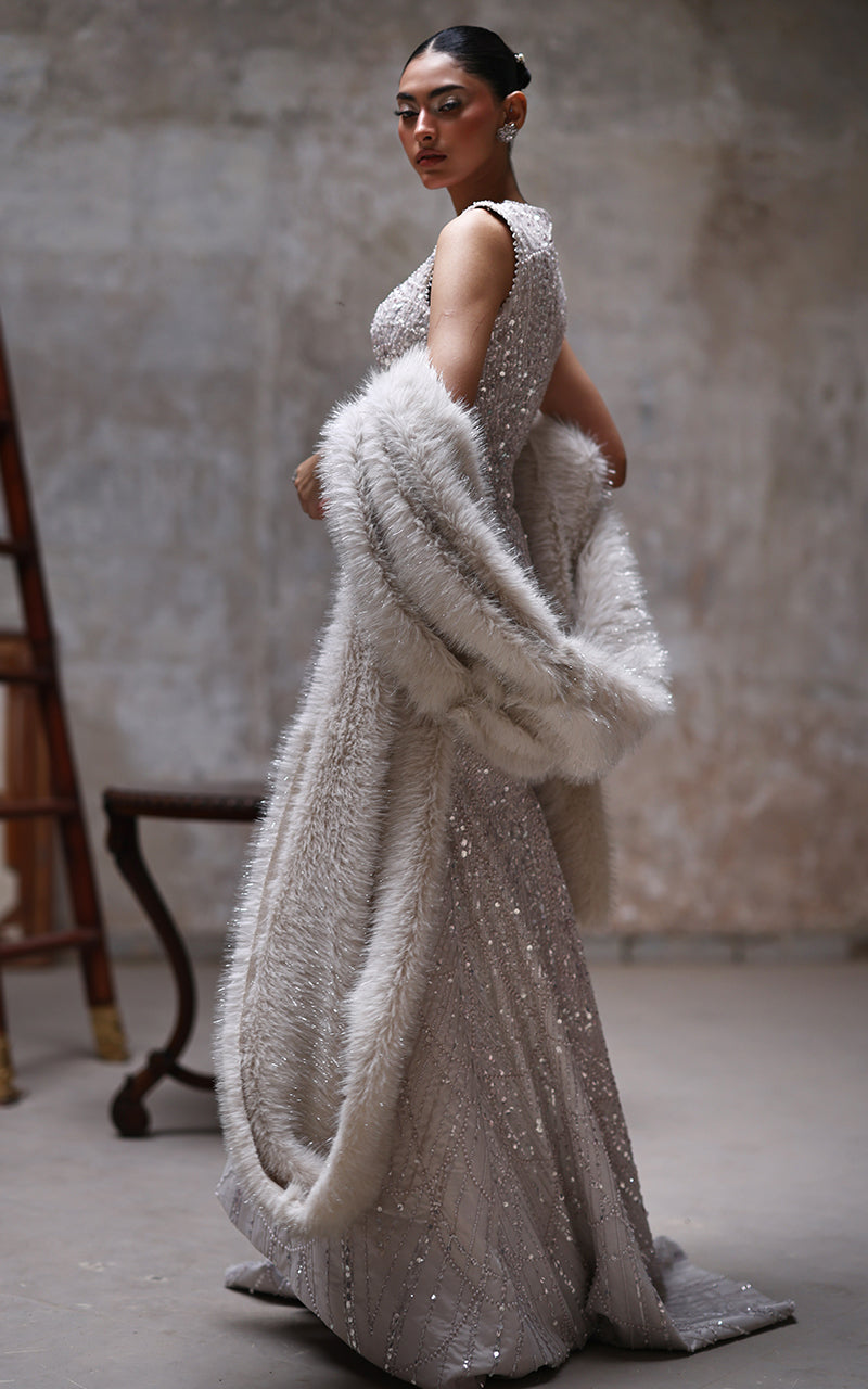 Threads and Motifs | Formal Dresses 25 | Net Embroidered Dress