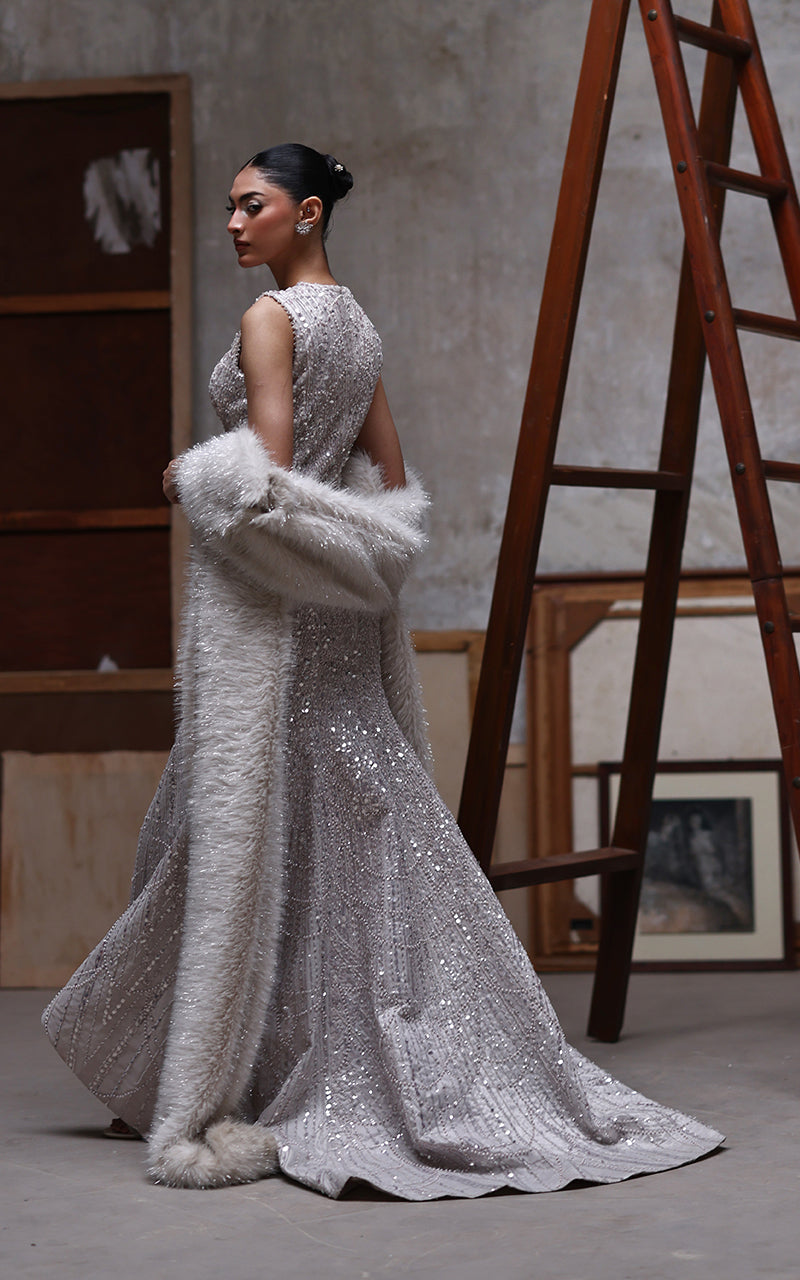 Threads and Motifs | Formal Dresses 25 | Net Embroidered Dress