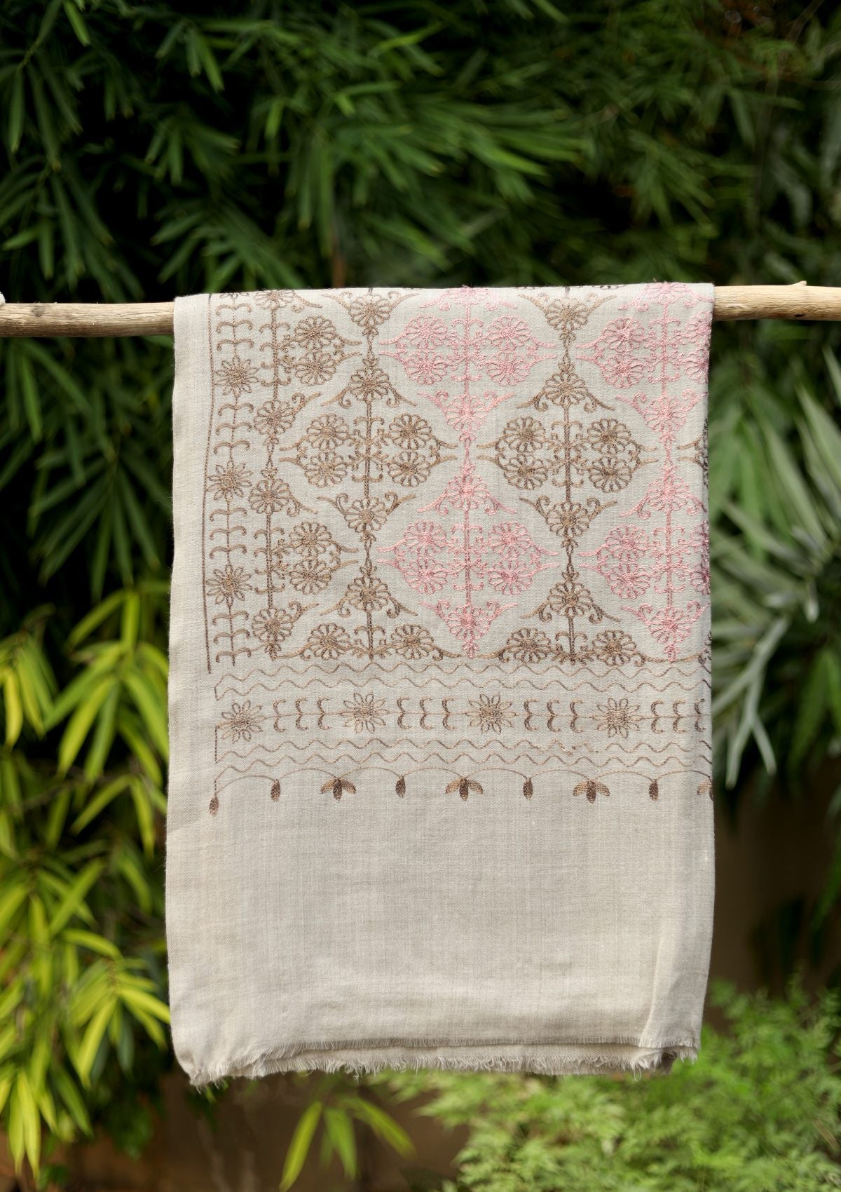 Ari Work Wool Shawl D - 26 - S Fawn - Official Shawls Niche - Agha Fabrics UK