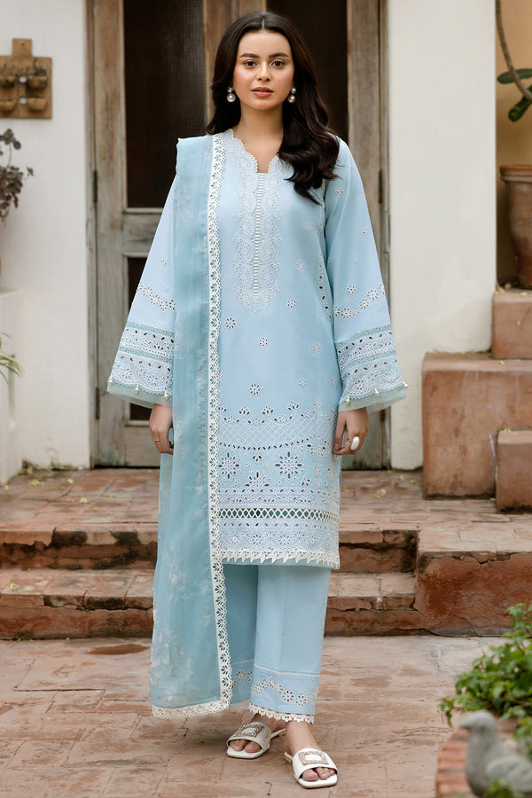 Farasha | Summer Weaves Embroidered Lawn | Sky Haze