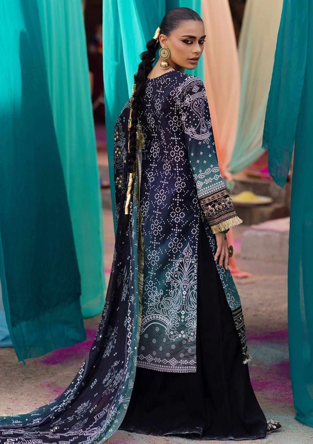 Lawn Collection - Nureh - Bazaar - Hand Embellished - NS24#129 - Official Nureh - Agha Fabrics UK