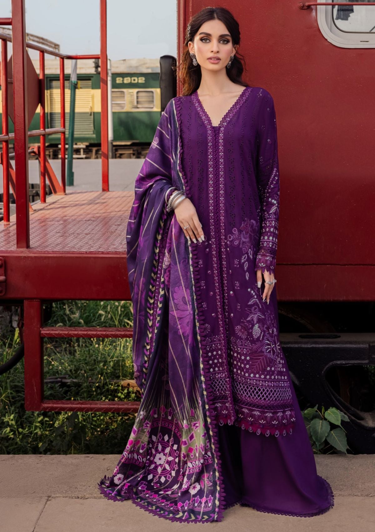 Winter Collection - Nureh - Maya - Linen - NS#90 - Official Nureh - Agha Fabrics UK