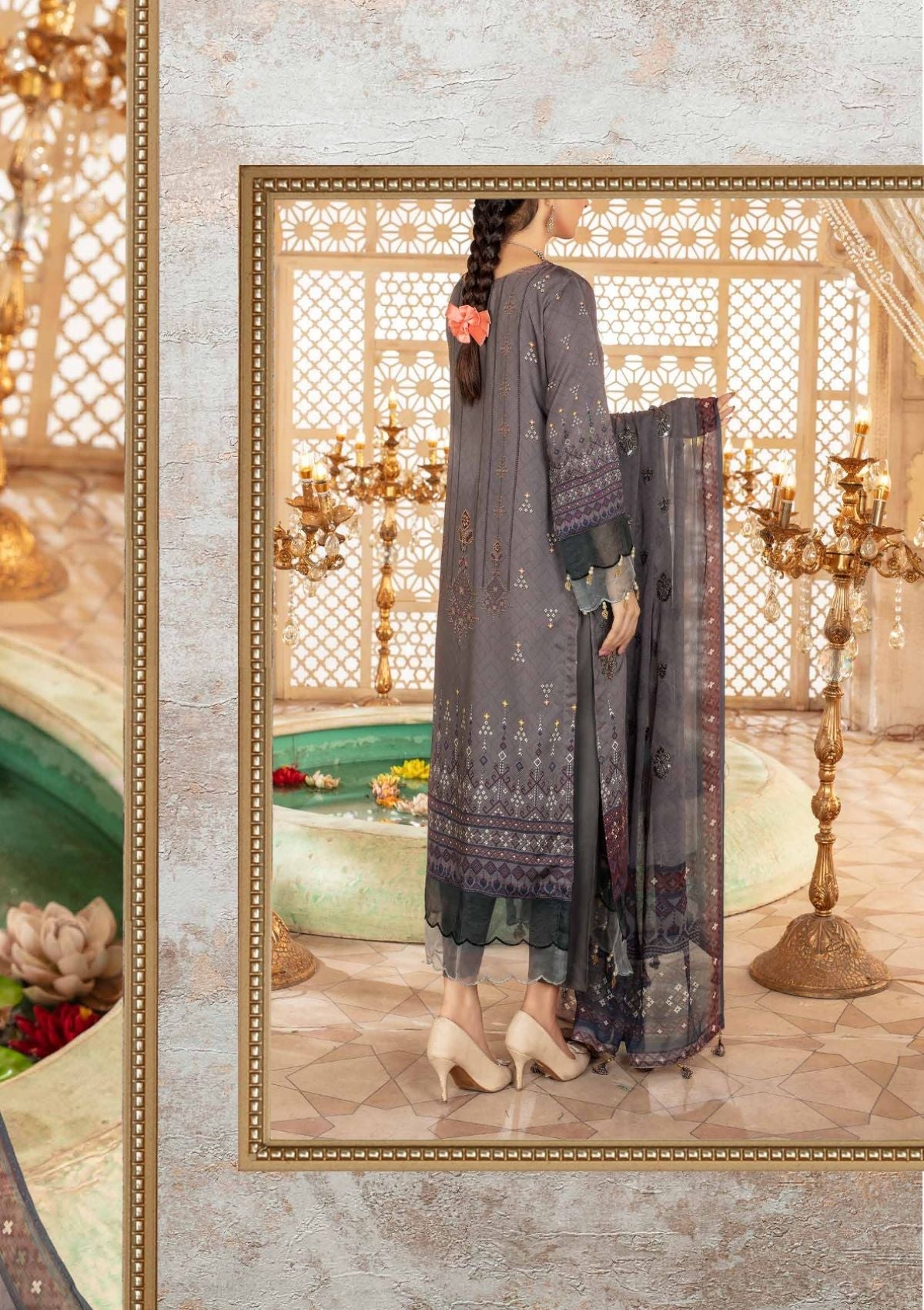 Winter Collection - Laiba - D/P Viscose - V23 - LV#02 - Official Laiba - Agha Fabrics UK