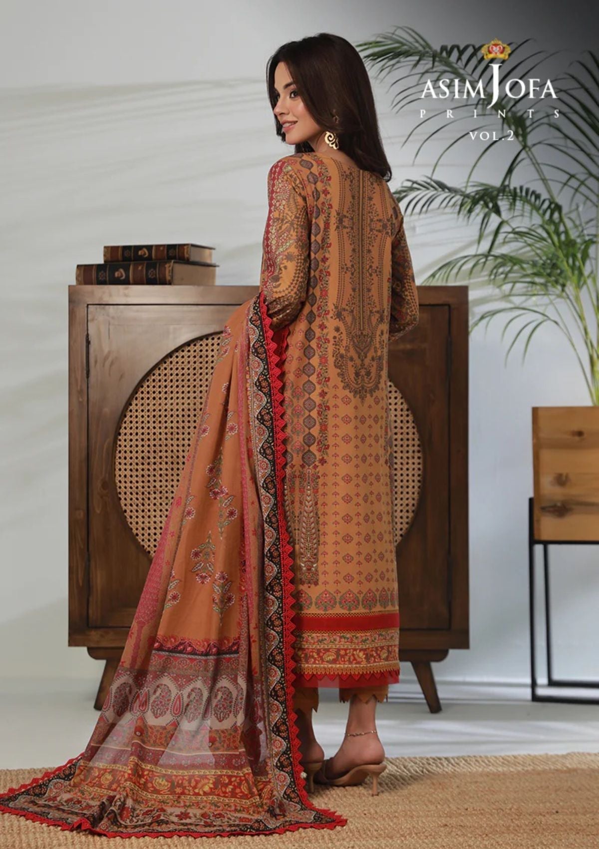 Lawn Collection - Asim Jofa - Basic - Print - 3 Pcs - AJBP#34 - Official Asim Jofa - Agha Fabrics UK