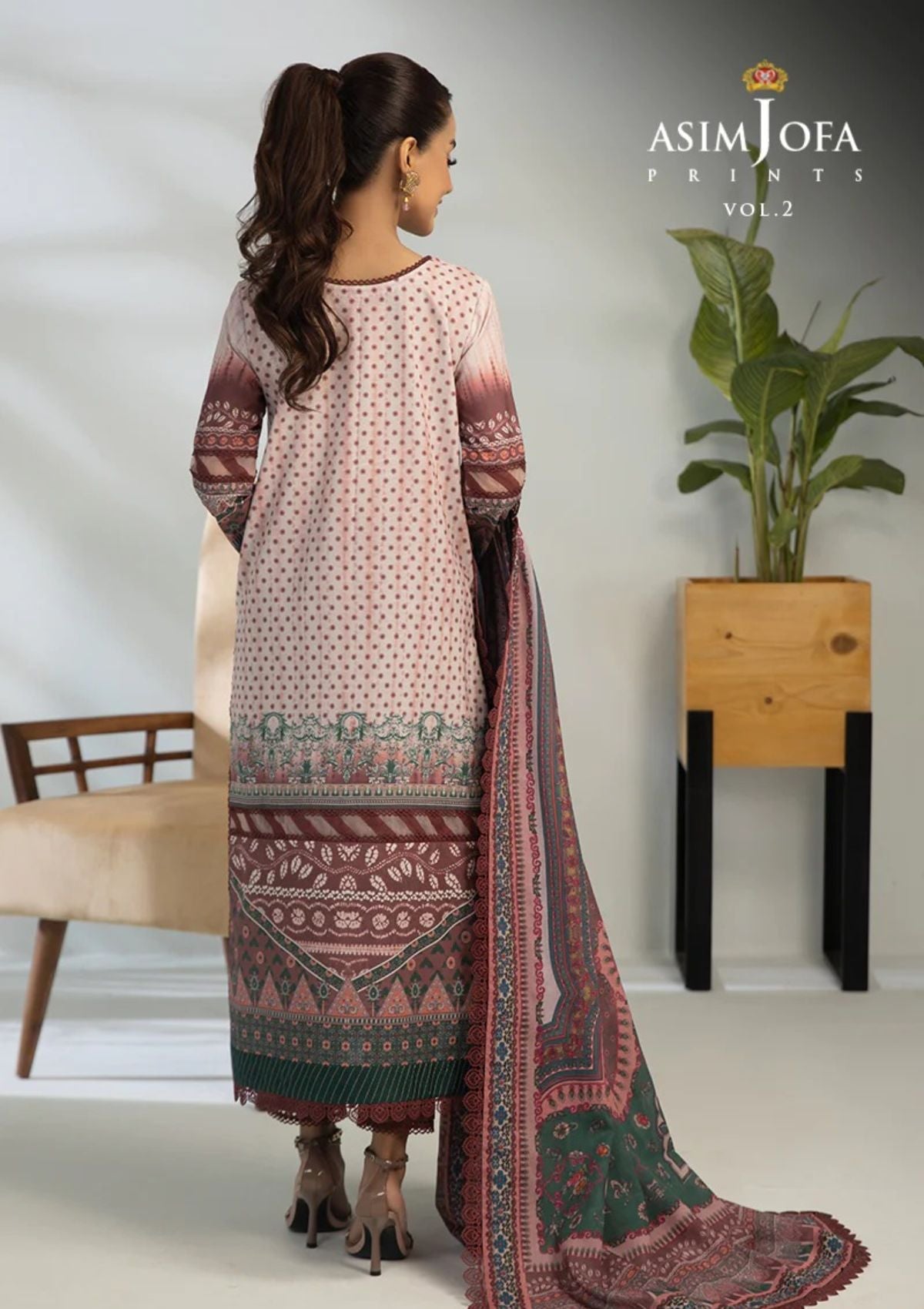 Lawn Collection - Asim Jofa - Basic - Print - 3 Pcs - AJBP#33 - Official Asim Jofa - Agha Fabrics UK