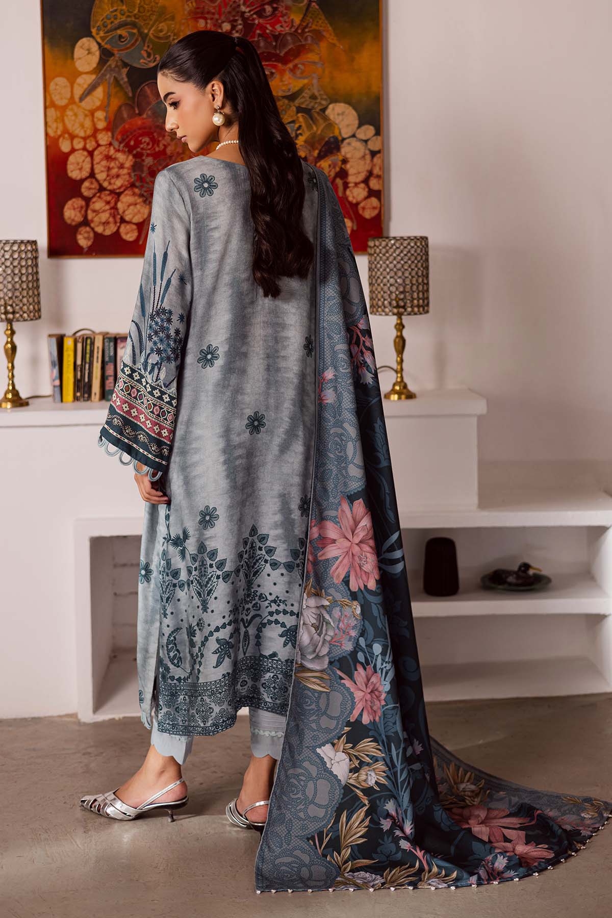 Nureh | Linen Jacquard | SP-193 - Official Nureh - Agha Fabrics UK