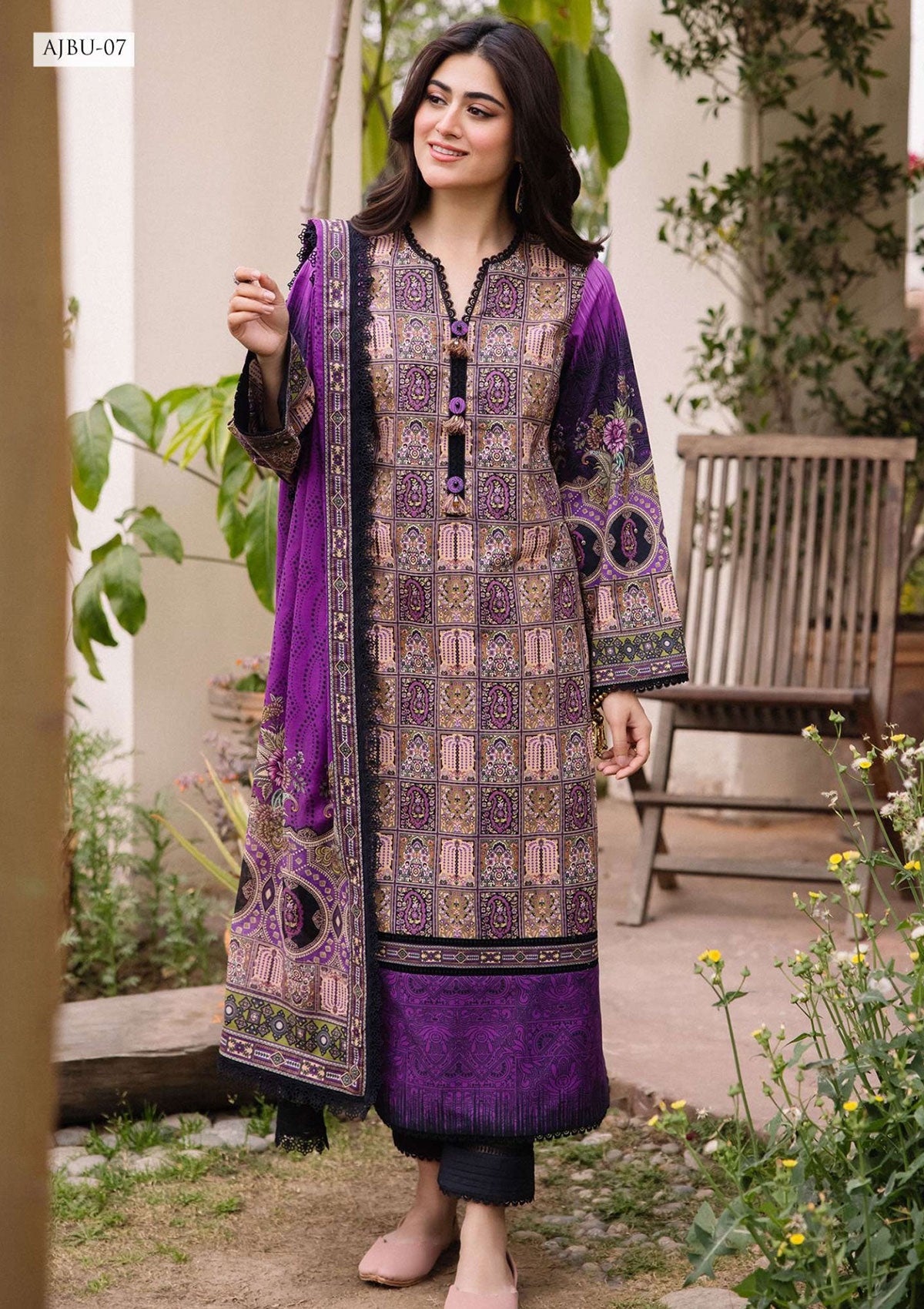 Lawn Collection - Asim Jofa - Prints Vol 2 - JP24#07 - Official Asim Jofa - Agha Fabrics UK