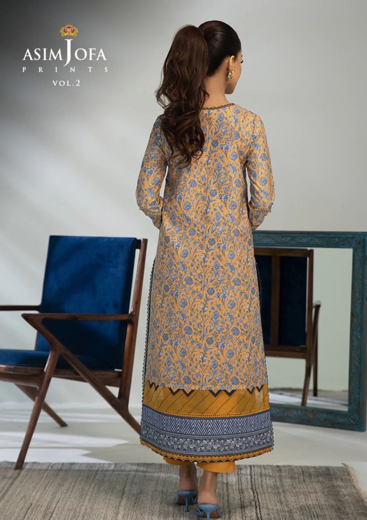 Lawn Collection - Asim Jofa - Basic - Print - 1 Pc - AJBP#56 - Official Asim Jofa - Agha Fabrics UK