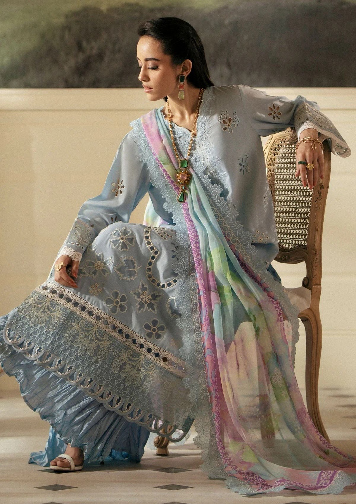 Lawn Collection - Nureh - Maya Lawn 24 - NS24#145 - Official Nureh - Agha Fabrics UK