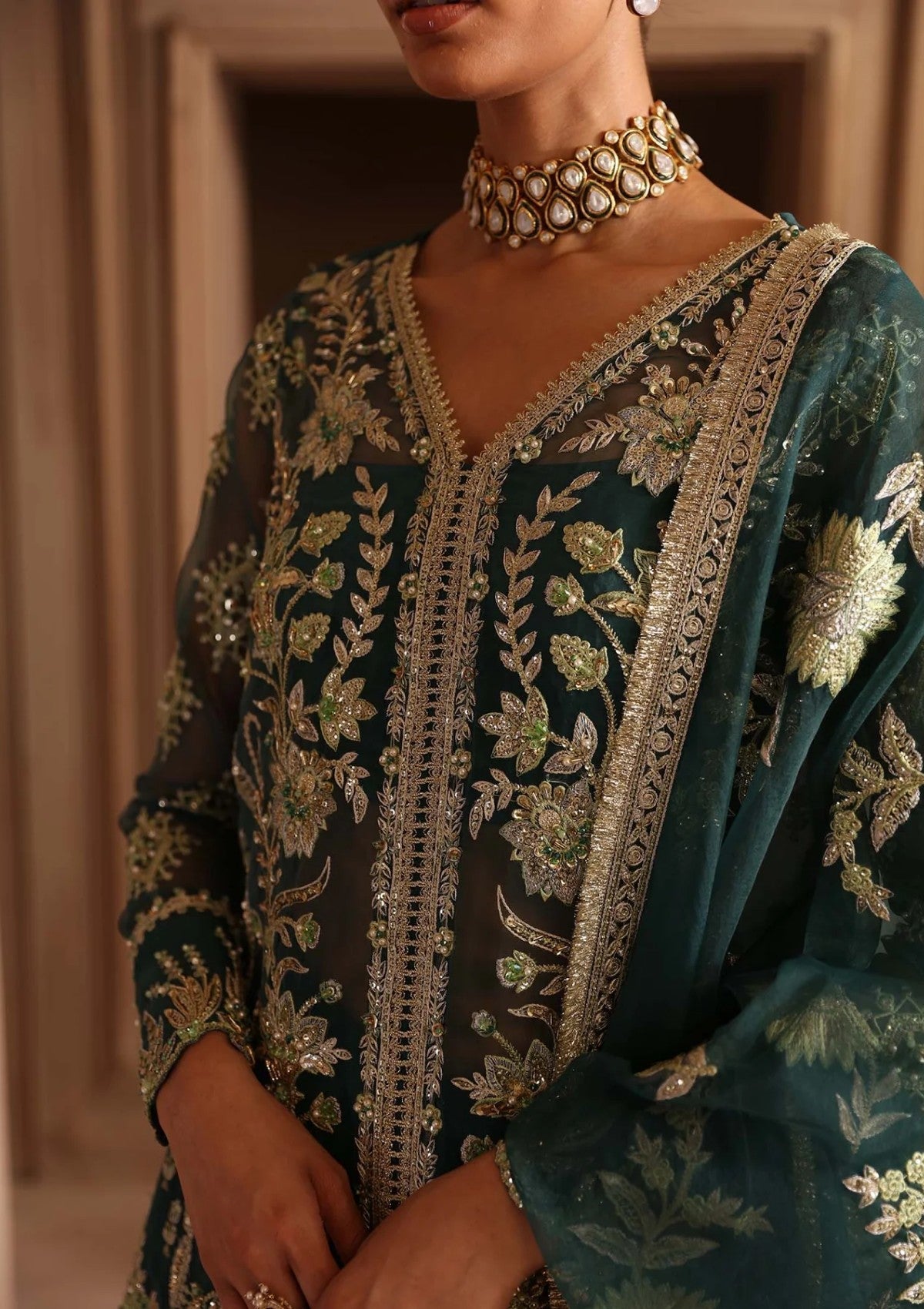 Formal Collection - Akbar Aslam - Deewani - AAD24#1549 - Celeste - Official Akbar Aslam - Agha Fabrics UK