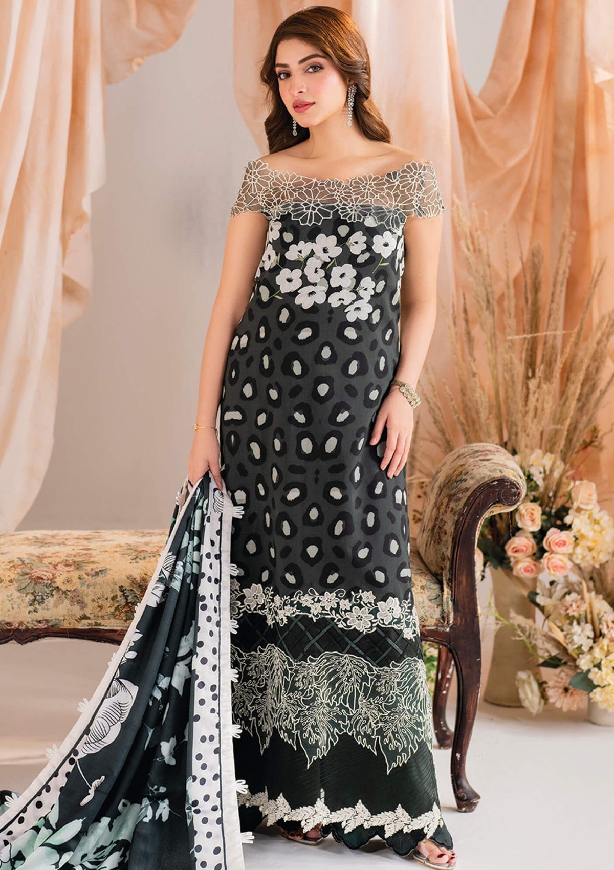 Winter Collection - Asifa & Nabeel - Meraki - Volume 01 - AM24#07 - Dusk - Official Asifa & Nabeel - Agha Fabrics UK