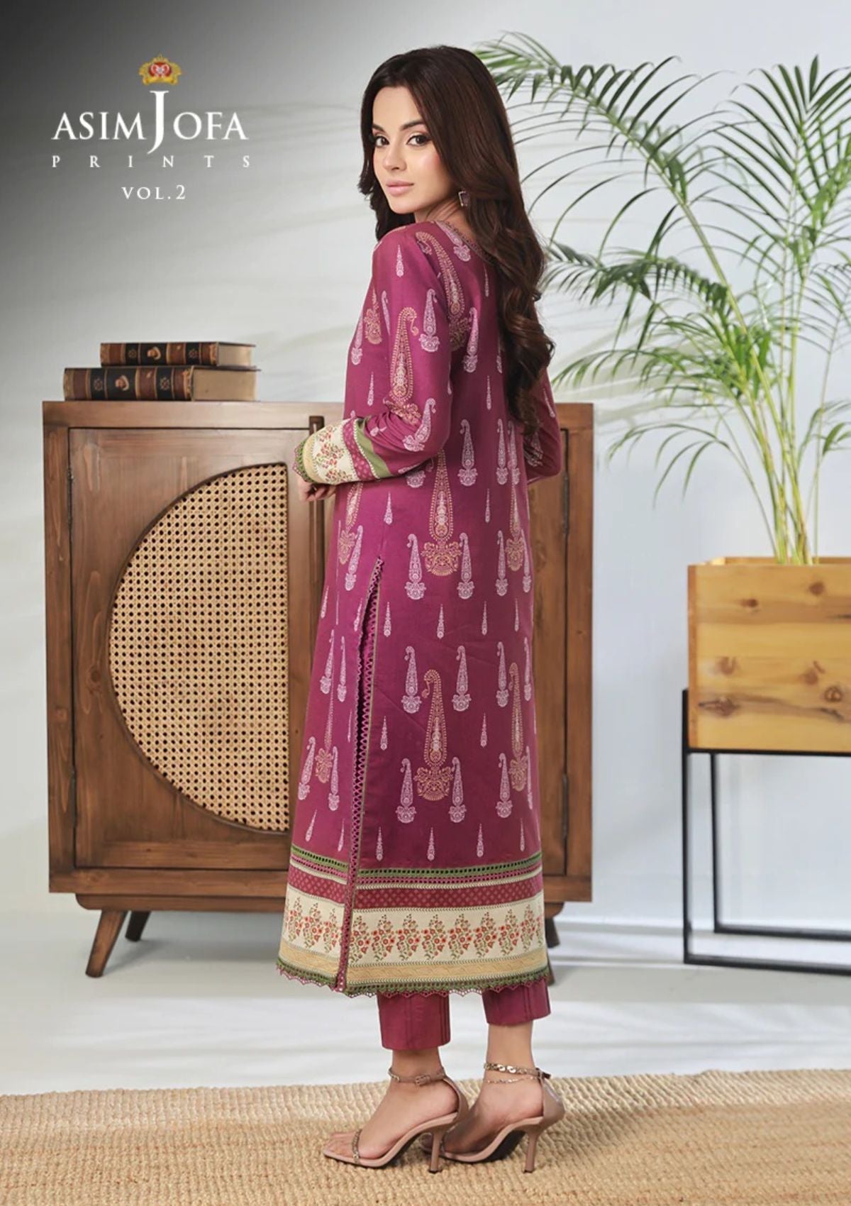 Lawn Collection - Asim Jofa - Basic - Print - 1 Pc - AJBP#57 - Official Asim Jofa - Agha Fabrics UK